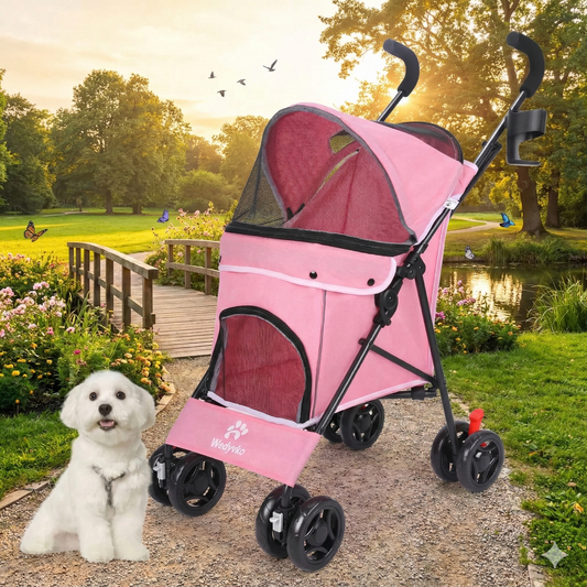 Αναδιπλούμενο Pet Stroller για Γάτες & Μικρόσωμους Σκύλους