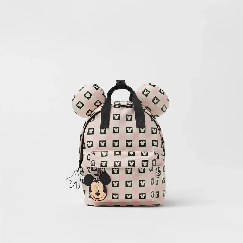 Mickey Mouse Cartoon Fashion Backpack Women'S Minnie Canvas School Bag Fashion Large Capacity Backpack Girls Mochila