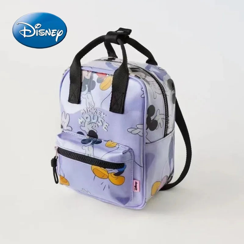 Mickey Mouse Cartoon Fashion Backpack Women'S Minnie Canvas School Bag Fashion Large Capacity Backpack Girls Mochila