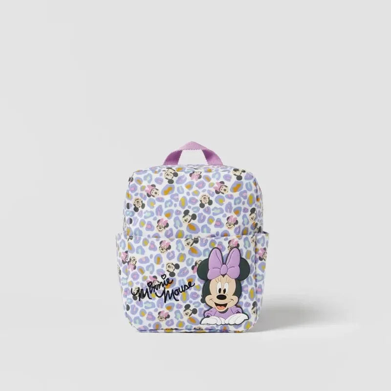 Mickey Mouse Cartoon Fashion Backpack Women'S Minnie Canvas School Bag Fashion Large Capacity Backpack Girls Mochila
