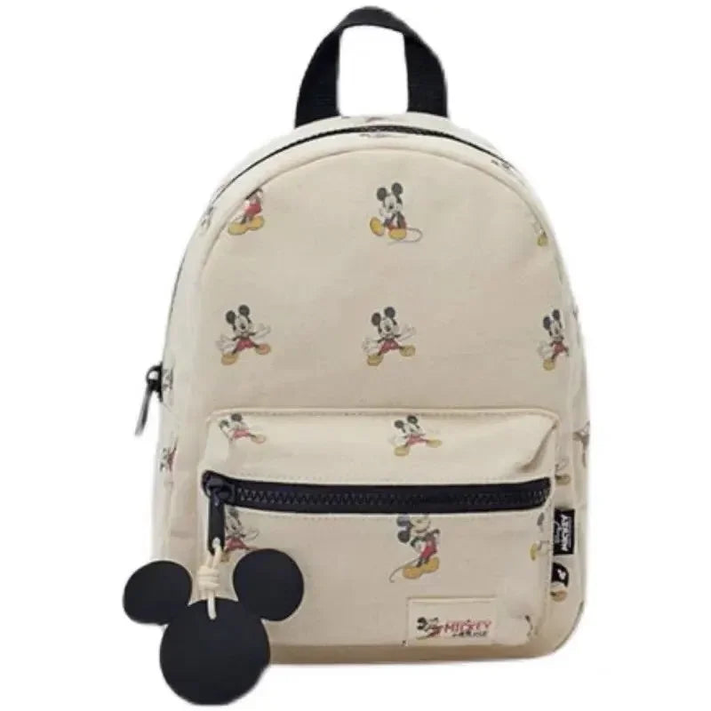Mickey Mouse Cartoon Fashion Backpack Women'S Minnie Canvas School Bag Fashion Large Capacity Backpack Girls Mochila