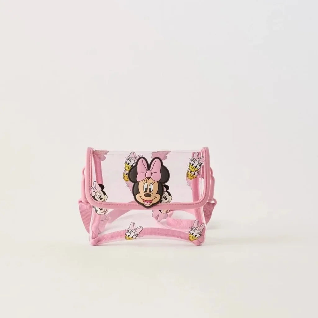 Mickey Mouse Cartoon Fashion Backpack Women'S Minnie Canvas School Bag Fashion Large Capacity Backpack Girls Mochila