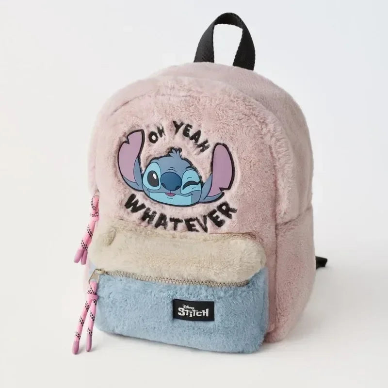 Mickey Mouse Cartoon Fashion Backpack Women'S Minnie Canvas School Bag Fashion Large Capacity Backpack Girls Mochila