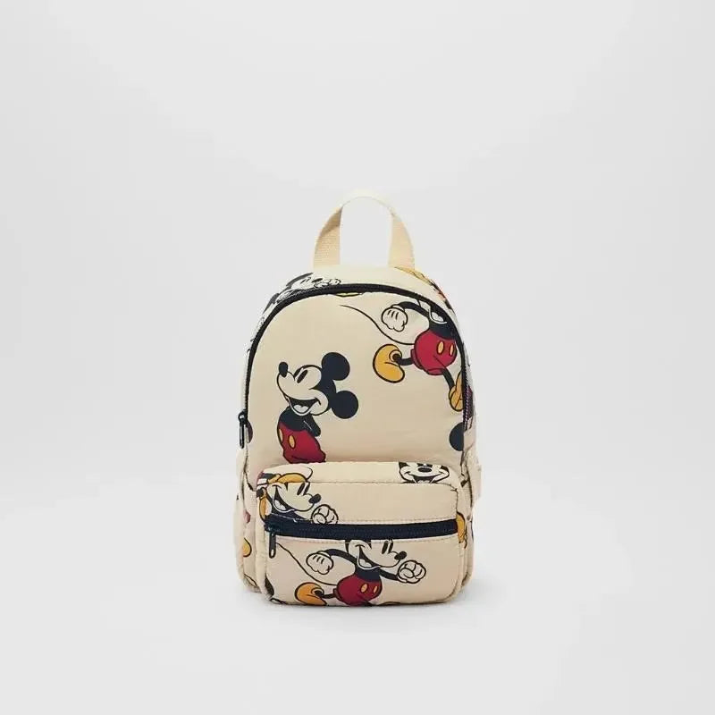 Mickey Mouse Cartoon Fashion Backpack Women'S Minnie Canvas School Bag Fashion Large Capacity Backpack Girls Mochila