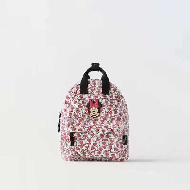 Mickey Mouse Cartoon Fashion Backpack Women'S Minnie Canvas School Bag Fashion Large Capacity Backpack Girls Mochila