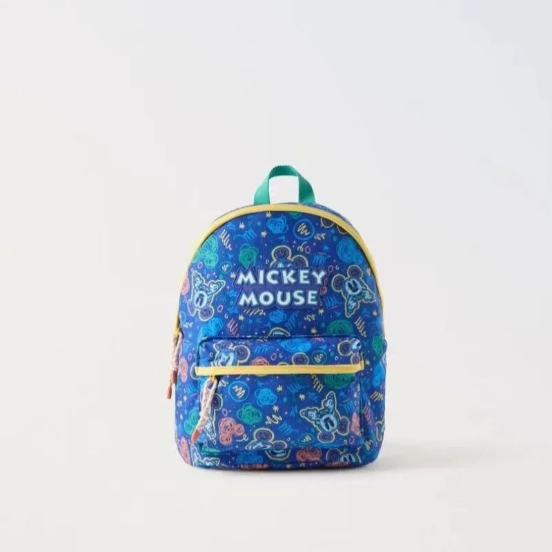 Mickey Mouse Cartoon Fashion Backpack Women'S Minnie Canvas School Bag Fashion Large Capacity Backpack Girls Mochila