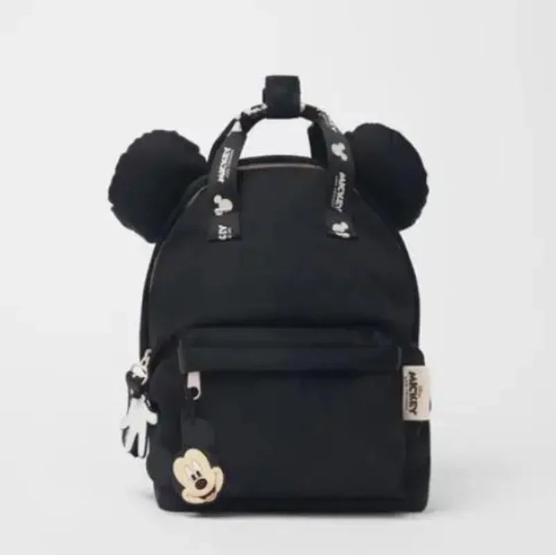 Mickey Mouse Cartoon Fashion Backpack Women'S Minnie Canvas School Bag Fashion Large Capacity Backpack Girls Mochila