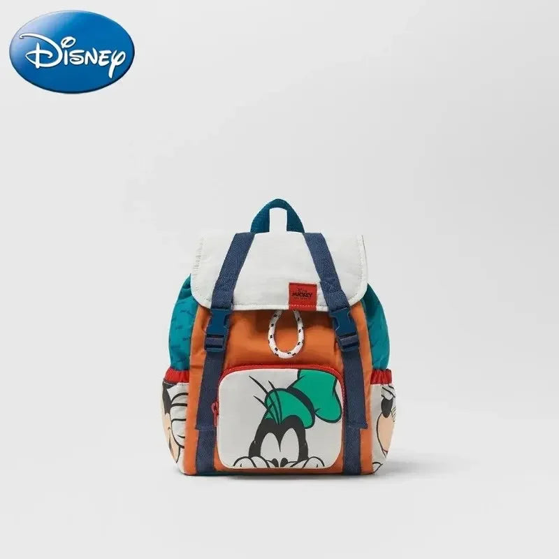 Mickey Mouse Cartoon Fashion Backpack Women'S Minnie Canvas School Bag Fashion Large Capacity Backpack Girls Mochila