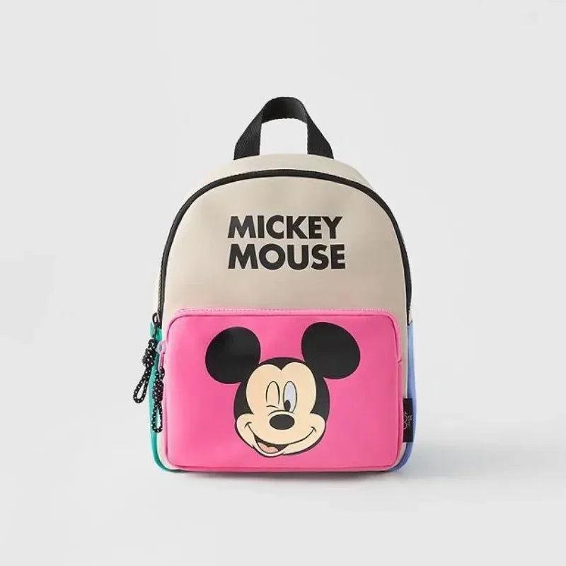 Mickey Mouse Cartoon Fashion Backpack Women'S Minnie Canvas School Bag Fashion Large Capacity Backpack Girls Mochila