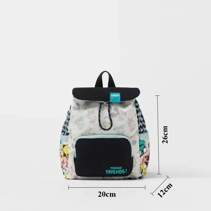 Mickey Mouse Cartoon Fashion Backpack Women'S Minnie Canvas School Bag Fashion Large Capacity Backpack Girls Mochila