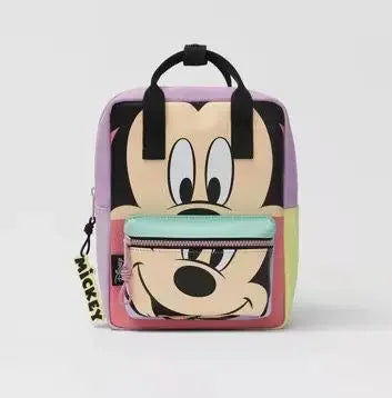 Mickey Mouse Cartoon Fashion Backpack Women'S Minnie Canvas School Bag Fashion Large Capacity Backpack Girls Mochila